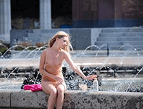 girl nude in public of blonde 7