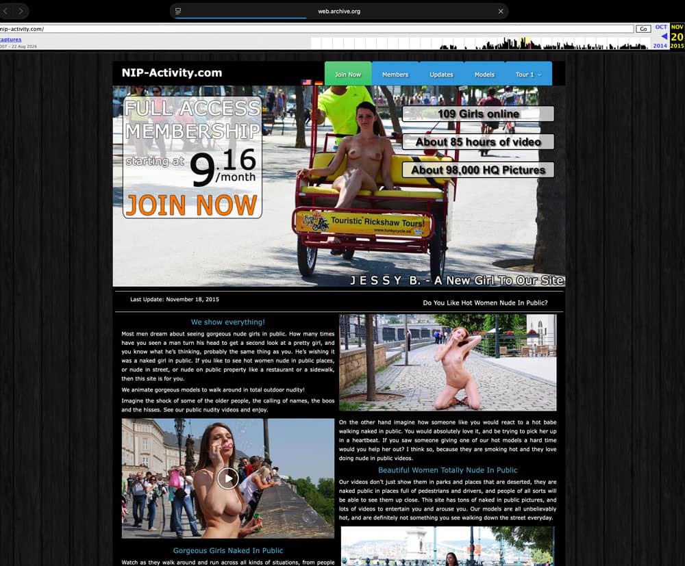 NIP-Activity website archived in October 2015 after the website redesign