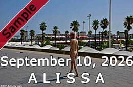 Alissa public nudity update, September 10, 2026