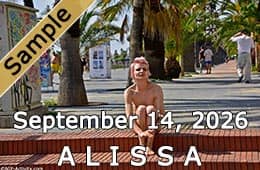 Alissa public nudity update, September 14, 2026